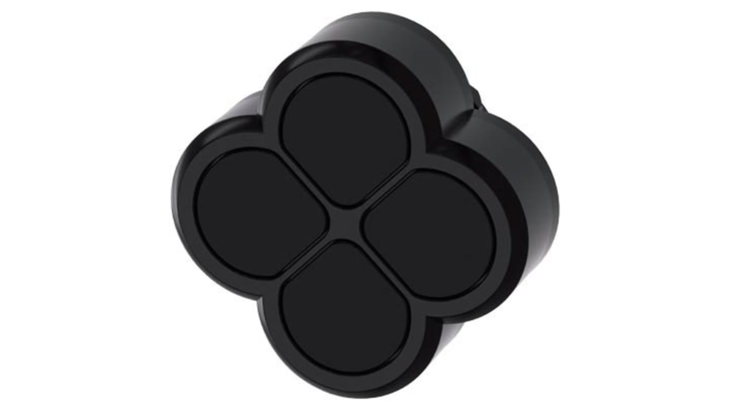 Pulsante Siemens 3SU1, nero, diametro foro 22 mm, protezione IP66/IP67/IP69K, altezza montaggio 18 mm.