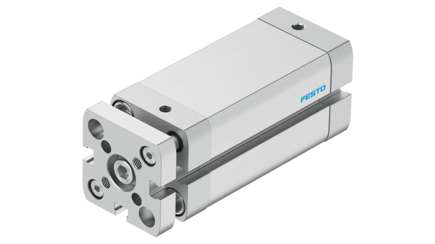 Cilindro pneumatico Festo ADNGF-25-50-P-A, doppio effetto, foro 25 mm, corsa 50 mm, attacco M5, per automazione e robotica.