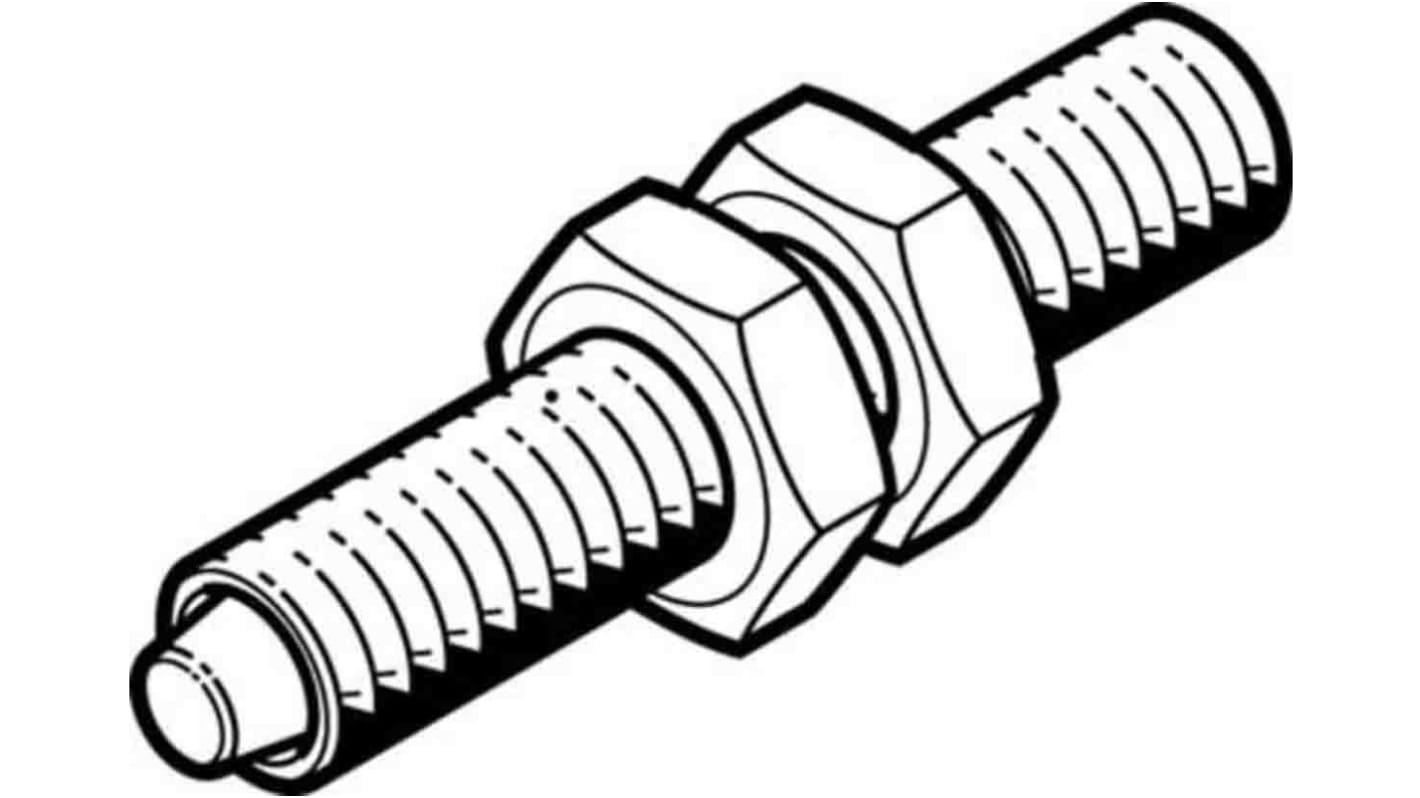Ammortizzatore Festo DYEF-M5-Y1, pressione massima 12 bar, temperatura operativa da -10 a 60 gradi Celsius.