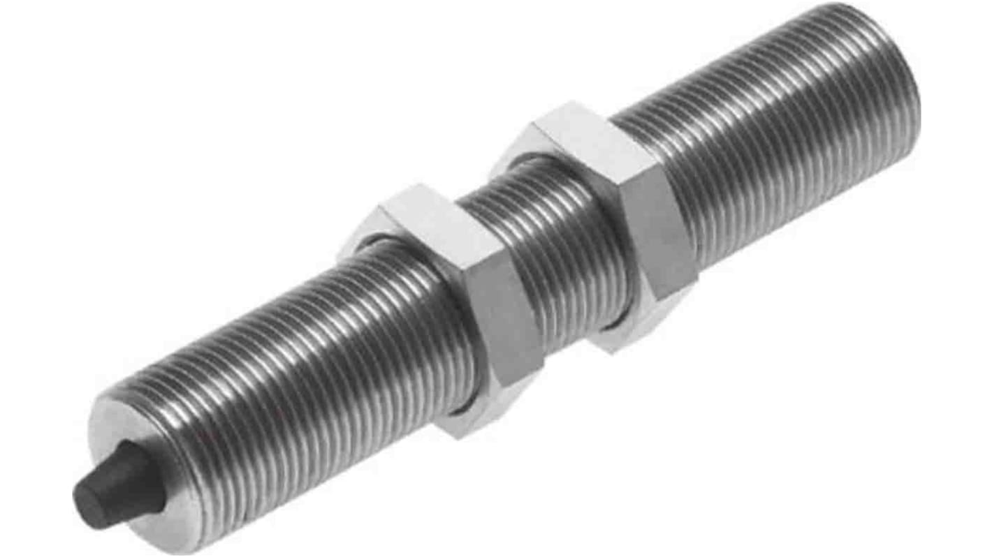 Ammortizzatore Festo DYEF-M16-Y1F, pressione massima 7 bar, temperatura operativa da -10 a 60 °C, recipiente in plastica.