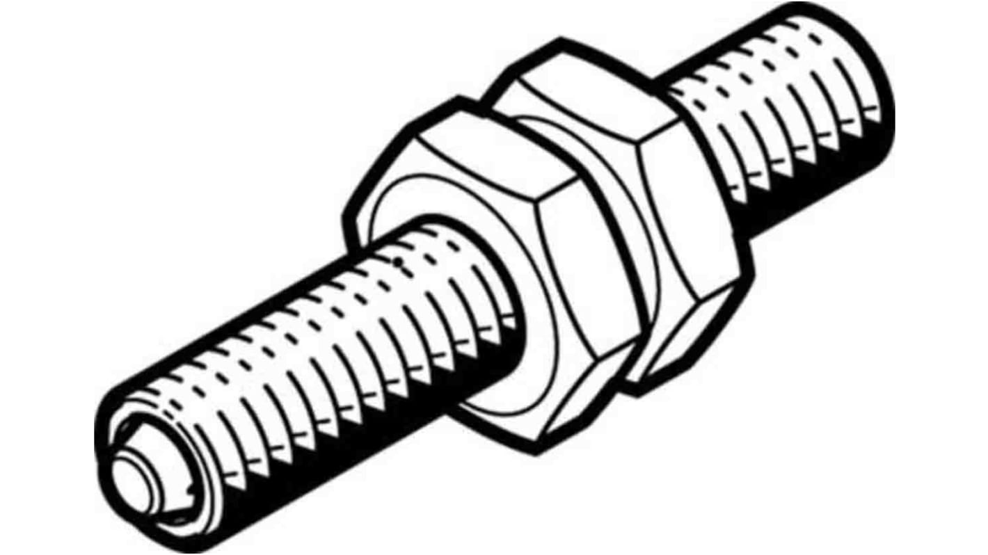 Ammortizzatore Festo DYEF-M4-Y1, autoregolante, dimensione 20, montaggio versatile, temperatura operativa -10 a 80 °C.