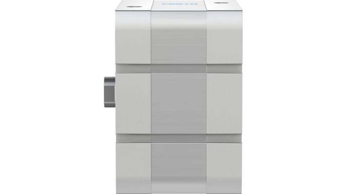 Cilindro pneumatico compatto Festo ADN10010IPA, doppio effetto, foro 100mm, corsa 10mm, assemblabile in diverse posizioni.