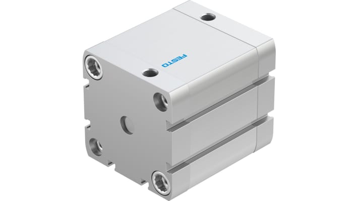 Cilindro pneumatico Festo ADN6340APA, doppio effetto, alesaggio 63 mm, corsa 40 mm, attacco G 1/8, pressione max 10 bar.