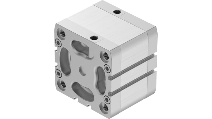 Cilindro pneumatico Festo ADN-80-25-A-P-A, doppio effetto, alesaggio 80 mm, corsa 25 mm, resistenza alla corrosione.