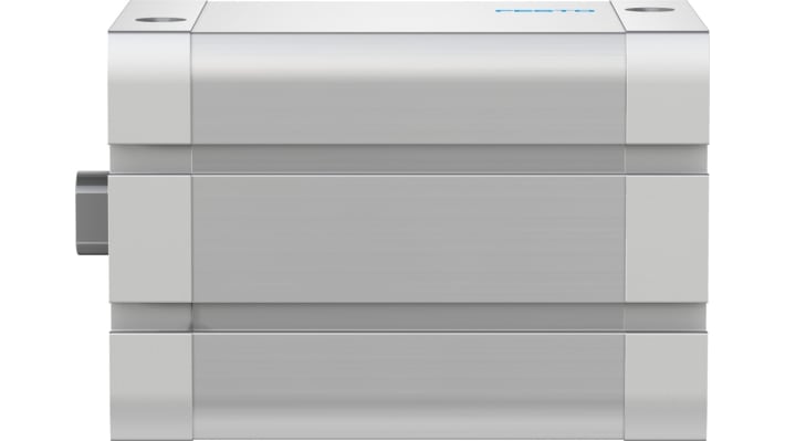 Cilindro pneumatico Festo ADN-63-60-I-P-A, doppio effetto, alesaggio 63 mm, corsa 60 mm, montaggio con foro passante o filettatura.