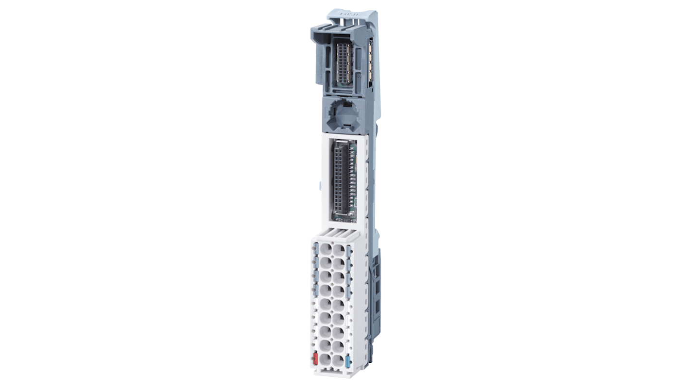 Base Siemens 6ES7193-6BP00-0DA1 per ET 200SP: unità base SIMATIC, corrente 10A, temperatura operativa +60°C, dimensioni 15x35x117mm.