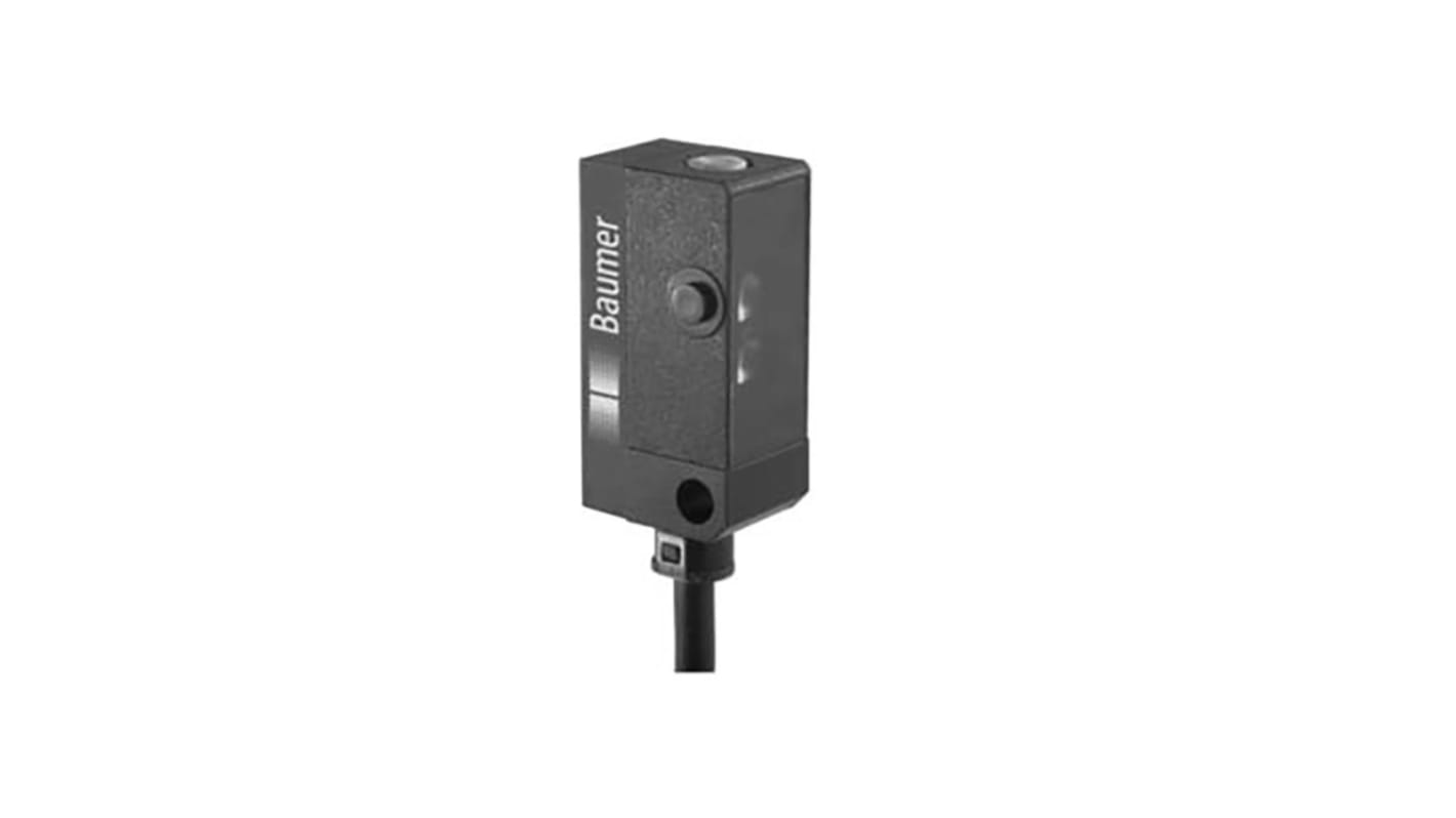 Sensore fotoelettrico Baumer FHDK 10P1101/KS35, rettangolare, rilevamento 20-120 mm, uscita PNP, alimentazione 10-30 VDC.