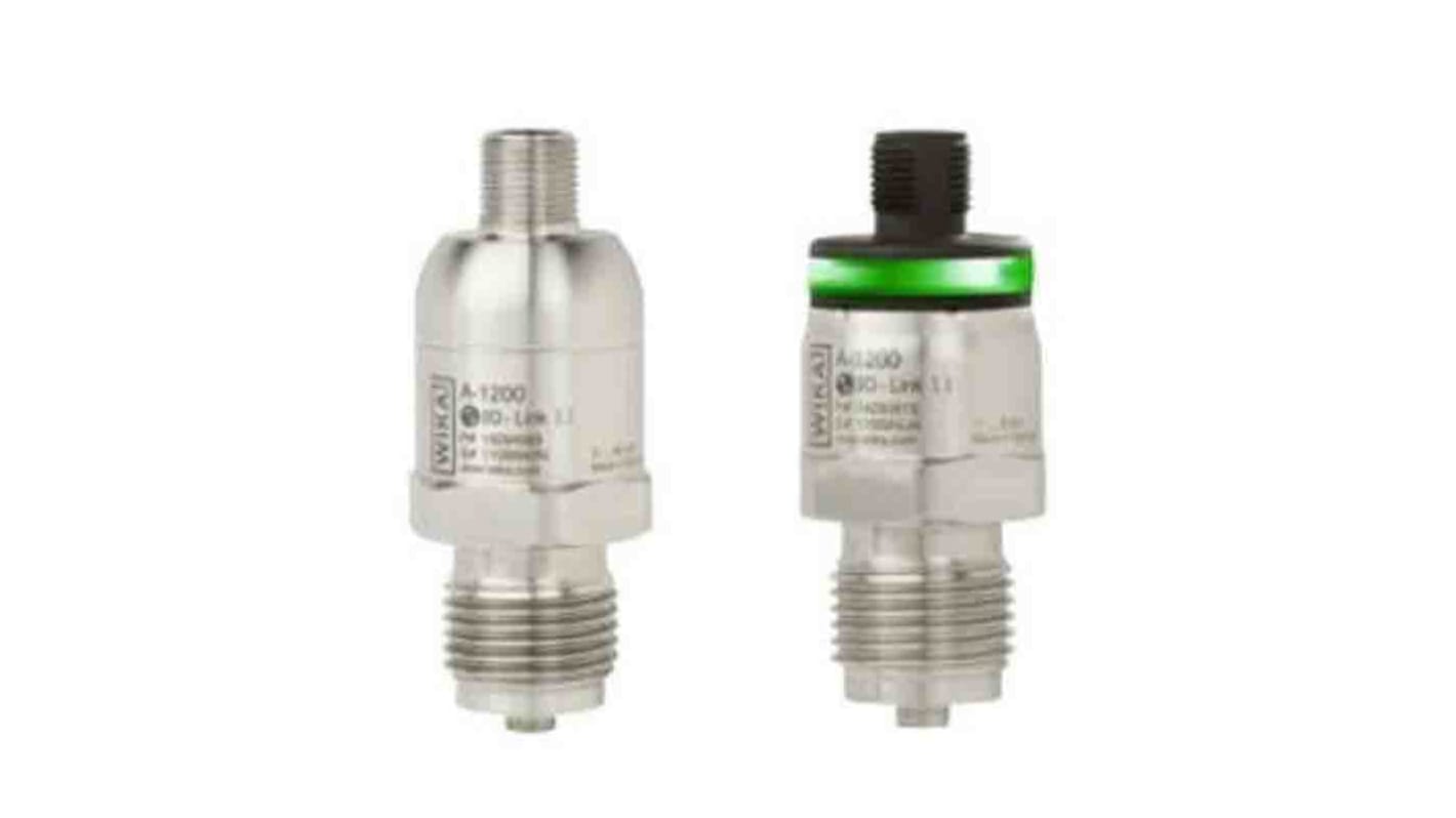 Sensore di pressione assoluta WIKA 46967533, uscita PNP, max 16 bar, precisione 1%, interfaccia IO-Link, IP65/IP67.
