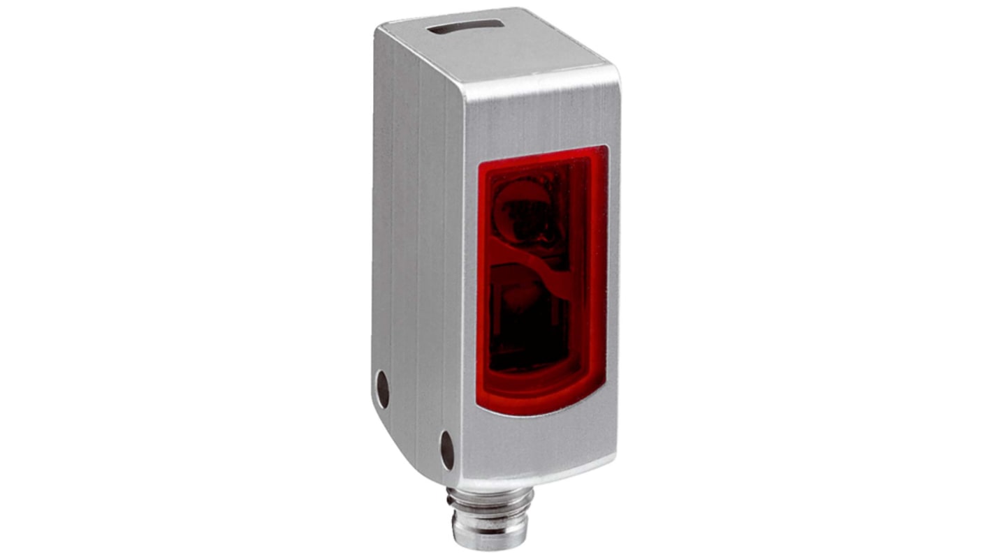Sensore fotoelettrico rettangolare Sick WLG4S-3V2232V, rilevamento fino a 5 m, uscita PNP, custodia in acciaio INOX, IP66-69K.
