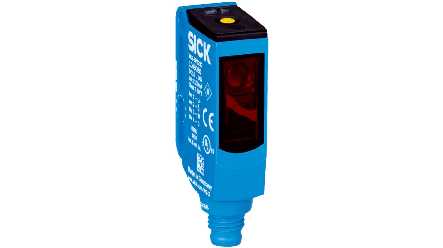 Sensore fotoelettrico rettangolare Sick WL9G-3P2232, rilevamento fino a 5 m, uscita PNP, grado di protezione IP66/IP67/IP69K.