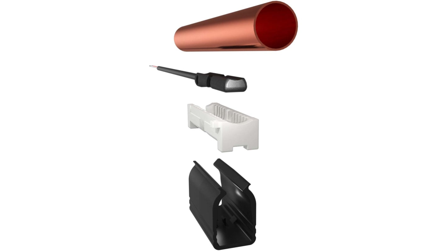 Sensore di temperatura Jumo 712006, sonda RTD 8mm x 40mm, range -40 a 180 °C, montaggio semplice, grado di protezione IP65.