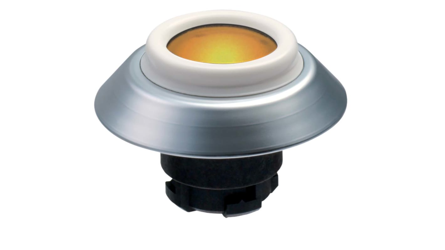 Pulsante instabile Schmersal NDLGB, diametro foro 22.3mm, colore giallo, montaggio su piastra, protezione IP67/IP69K.