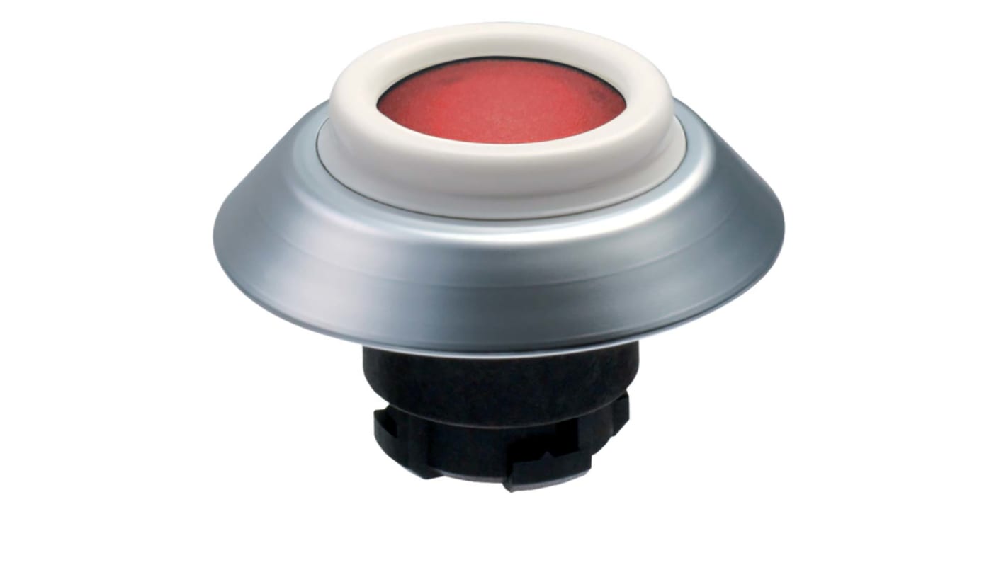 Schmersal NDLRT, pulsante instabile rosso illuminato, diametro foro 22.3 mm, montaggio su piastra frontale, protezione IP67/IP69K.