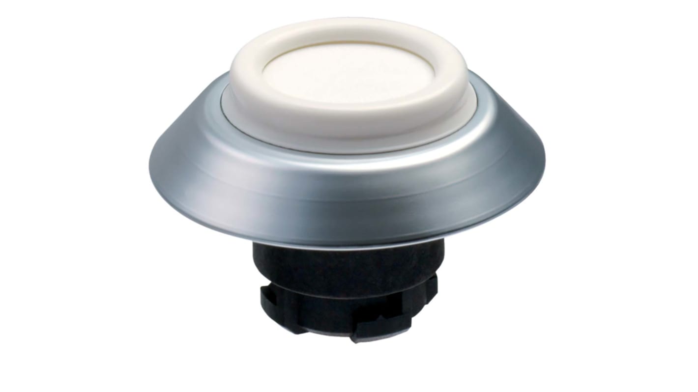 Pulsante instabile Schmersal NDTWS, diametro foro 22.3 mm, illuminato, protezione IP67/IP69K, montaggio su piastra frontale.