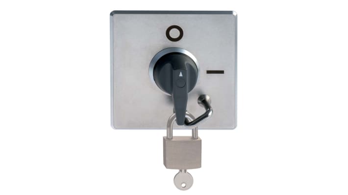 Modulo isolatore Schmersal NHS63, 3 poli, 63A, IP67, montaggio a flangia in acciaio inox, vita meccanica 1.000.000 operazioni.