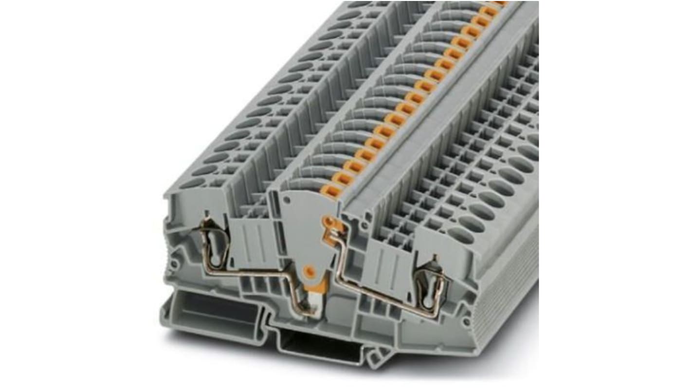 Morsetto sezionatore di prova Phoenix Contact 3035700, Grigio, 30A, 500V, 0,2-10mm², AWG 24-8. Ideale per collegamenti con molla a gabbia.