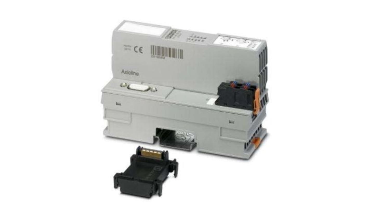 Modulo di espansione Phoenix Contact 2702463 per Axioline F XC, accoppiatore PROFIBUS, dimensioni 125,9 x 45 x 74 mm.