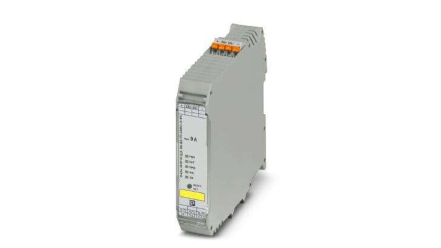 Starter motore ibrido Phoenix Contact 2905143 per 3 motori c.a. fino a 500V, 9A, spegnimento sovraccarico regolabile. Serie ELR.