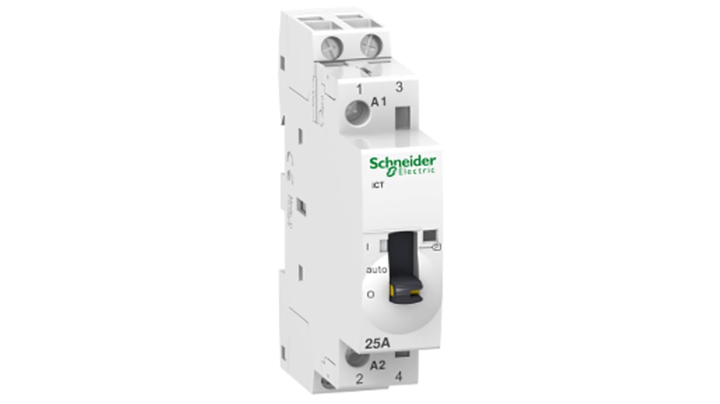 Contattore Reversibile Schneider Electric A9C21732, 2P 25A 250V CA IP20 per controllo remoto e manuale. Ideale per ambienti industriali.