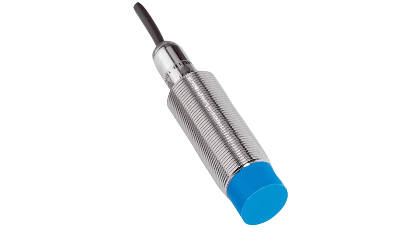 Sensore di prossimità cilindrico Sick IME18-12NPSZW2S, PNP, M18, 12 mm, IP67, alimentazione 10-30 V, montaggio non a filo.