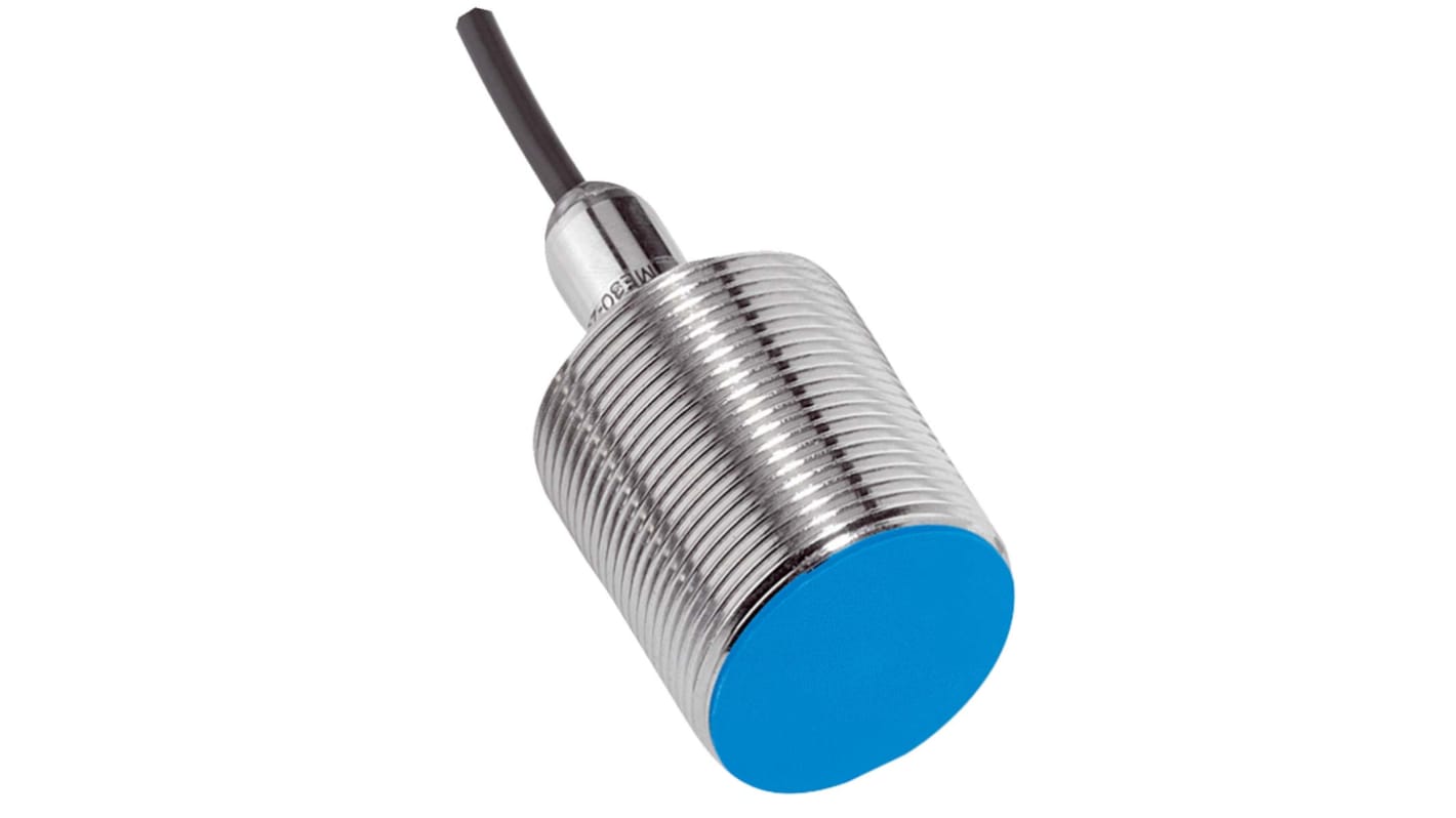 Sensore di prossimità cilindrico Sick IME30-10BNSZW2K, NPN normalmente aperto, gamma di rilevamento 10 mm, custodia in metallo, IP67.