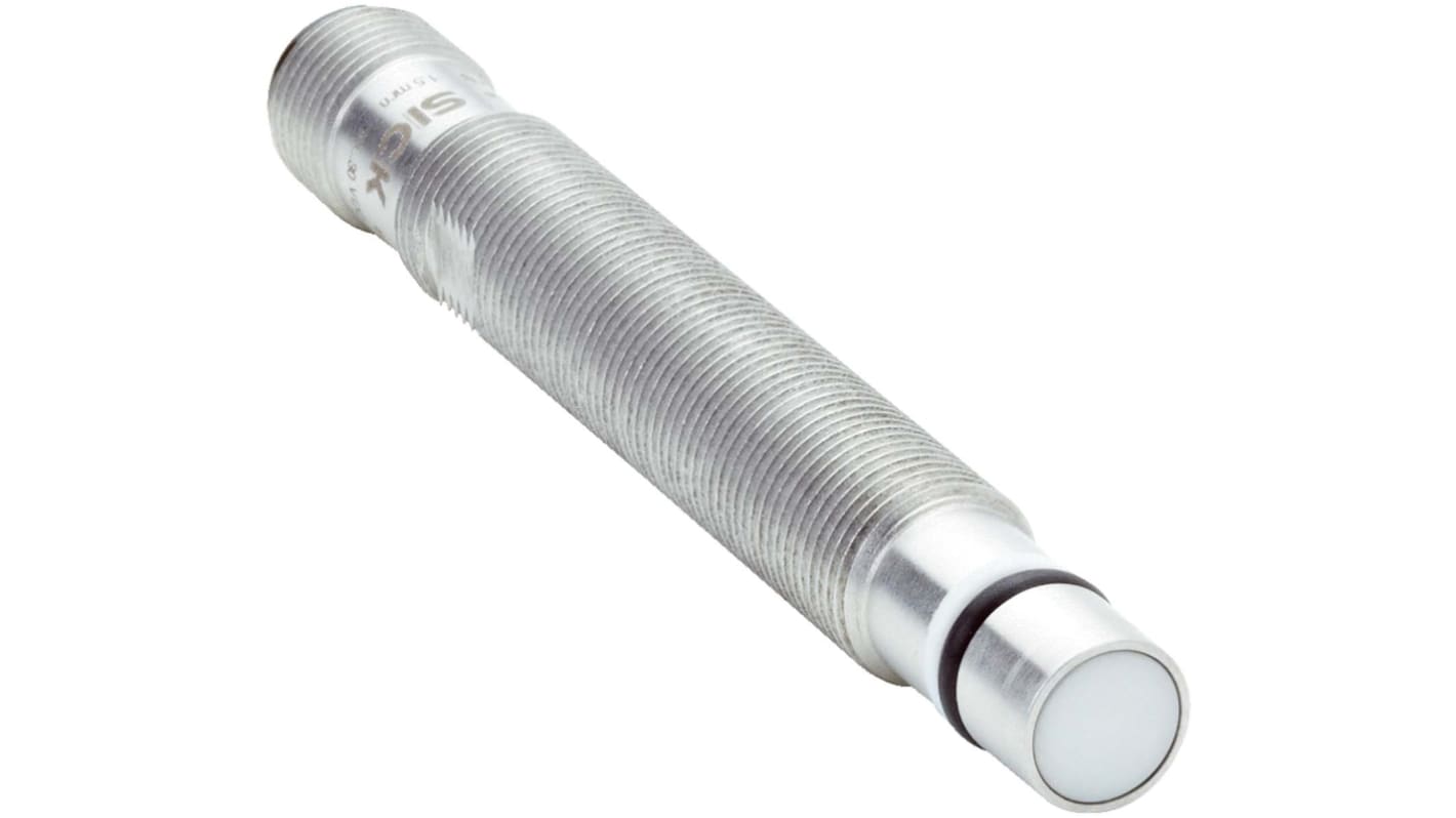 Sensore di prossimità cilindrico Sick IMP12-1B5PSVC0F, PNP, M12, IP68, gamma di rilevamento 1,5 mm, montaggio a filo.