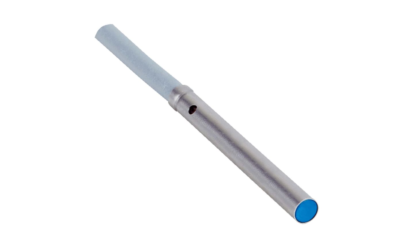 Sensore di prossimità cilindrico NPN Sick IH03-0B6NS-VU1, induttivo, IP67, 0,6 mm di rilevamento, montaggio a filo, acciaio inox.