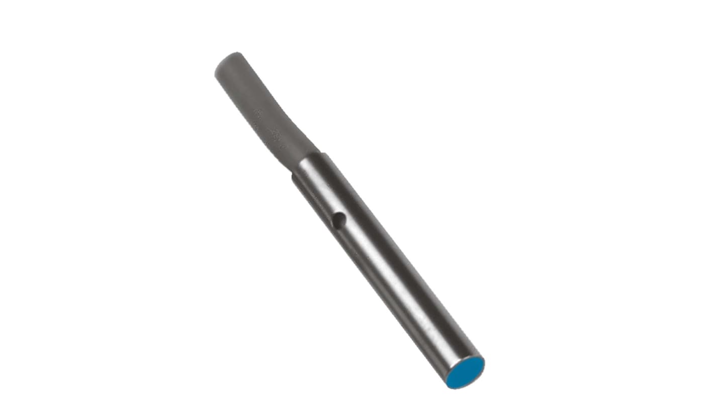 Sensore di prossimità cilindrico Sick IH04-0B8NS-VW1, NPN, rilevamento 0,8 mm, IP67, montaggio a filo, acciaio inox, 25 mm x 4 mm.