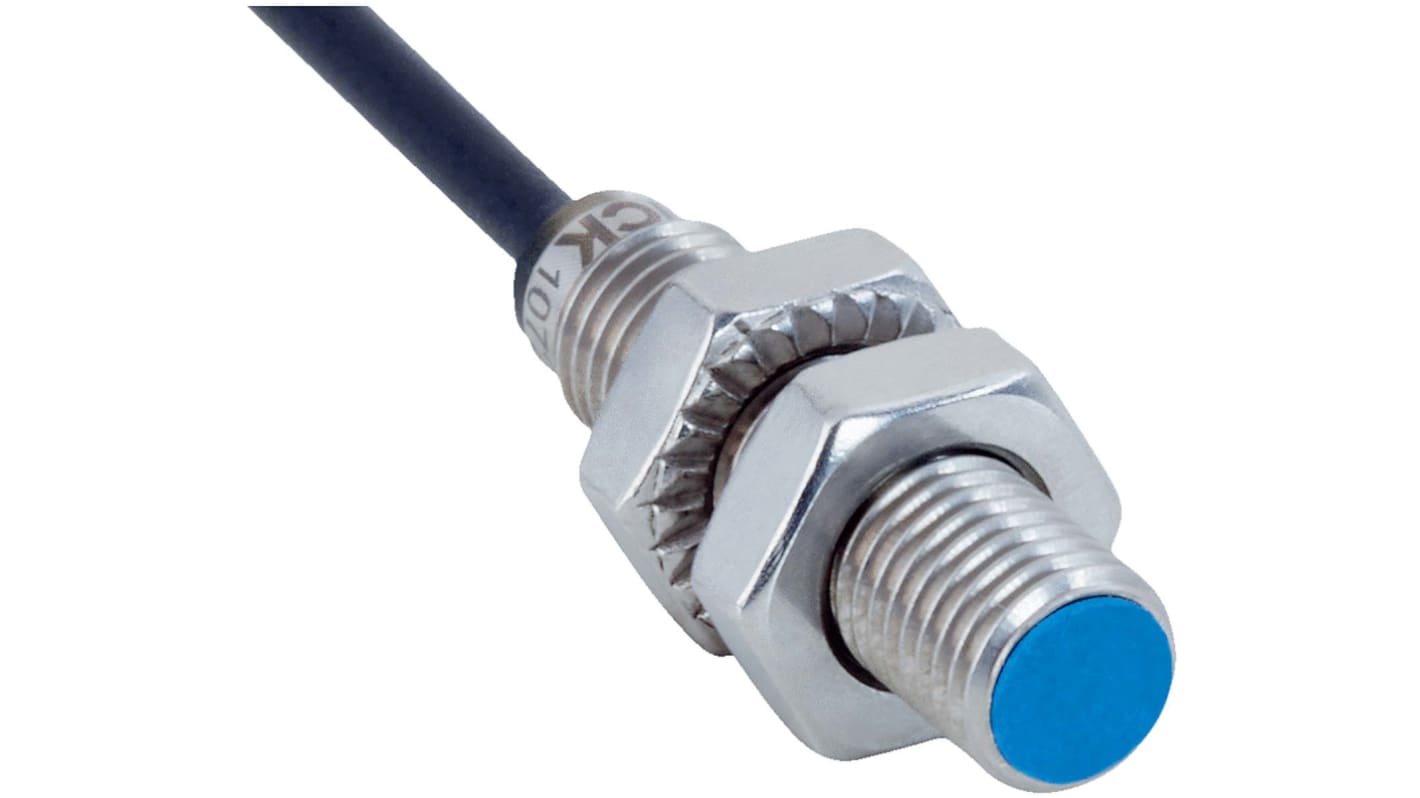 Sensore di prossimità cilindrico NPN Sick IMB08-02BNSVU2K, M8, 2 mm di rilevamento, IP68/IP69K, montaggio a filo.