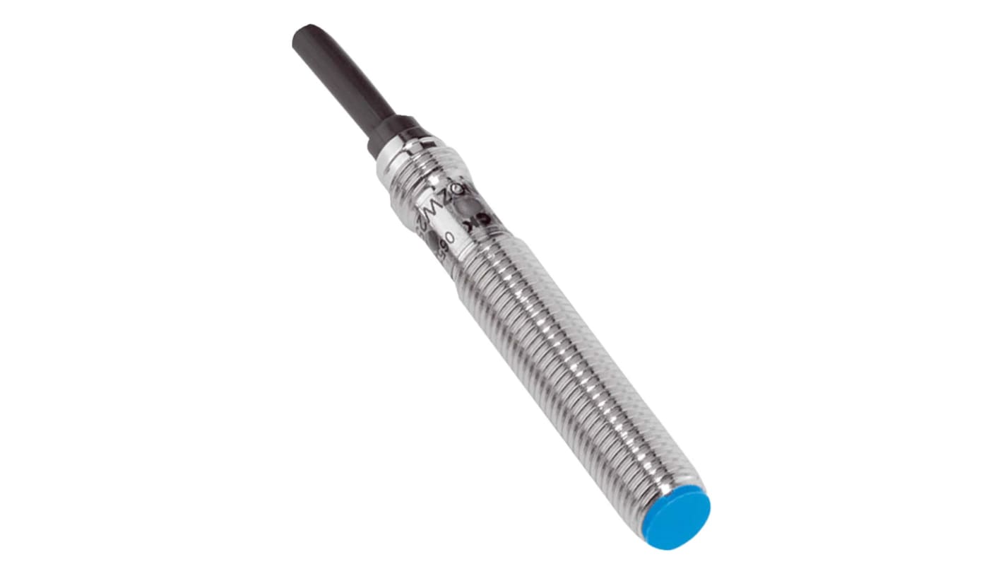 Sensore di prossimità cilindrico NPN Sick IME08-02BNSZW2S, M8, 2 mm di rilevamento, IP67, montaggio a filo, -25/+75 °C.