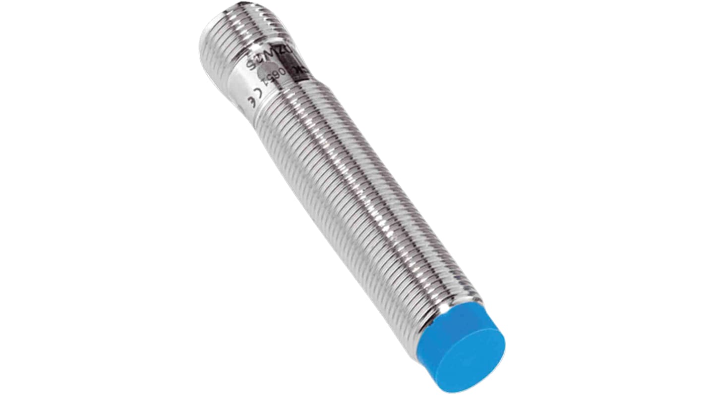 Sensore di prossimità cilindrico Sick IME12-04NNSZC0S, NPN normalmente aperto, M12, rilevamento 4 mm, IP67, alimentazione 10-30 V.