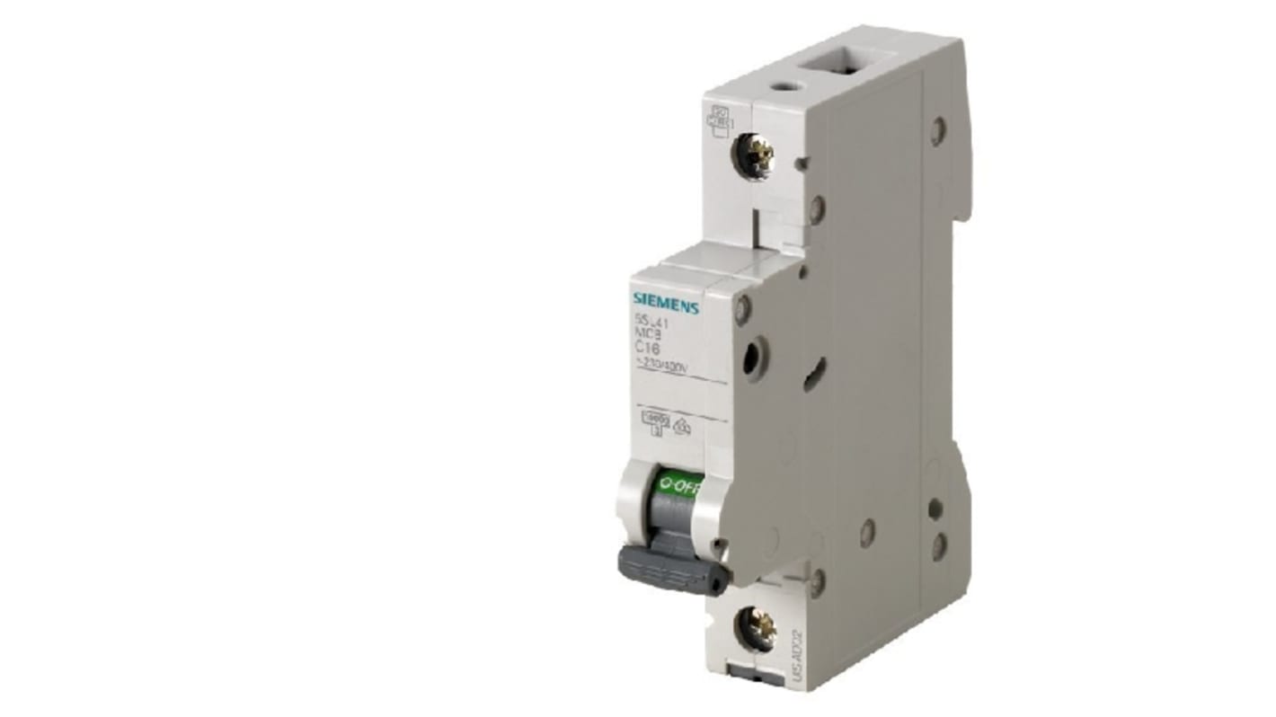 Interruttore magnetotermico Siemens 5SL4101-7, 1P, 1A, 10 kA, Tipo C. Protezione da sovraccarichi e cortocircuiti, facile installazione.