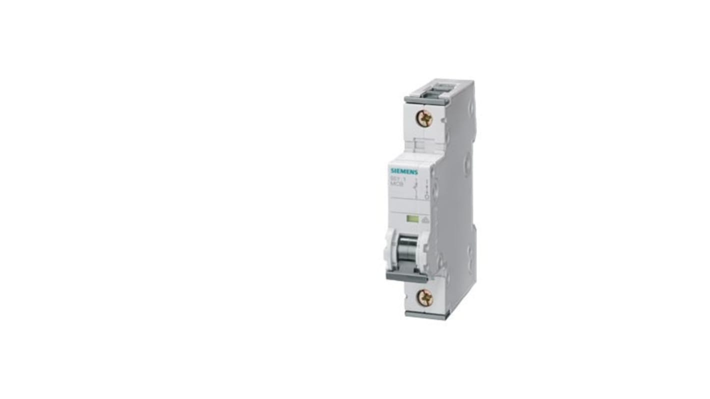 Interruttore magnetotermico Siemens 1P 63A 6 kA, Tipo C (5SY6163-7) per uso industriale. Conforme a EN 60898, senza alogeni. Sicurezza e affidabilità garantite.