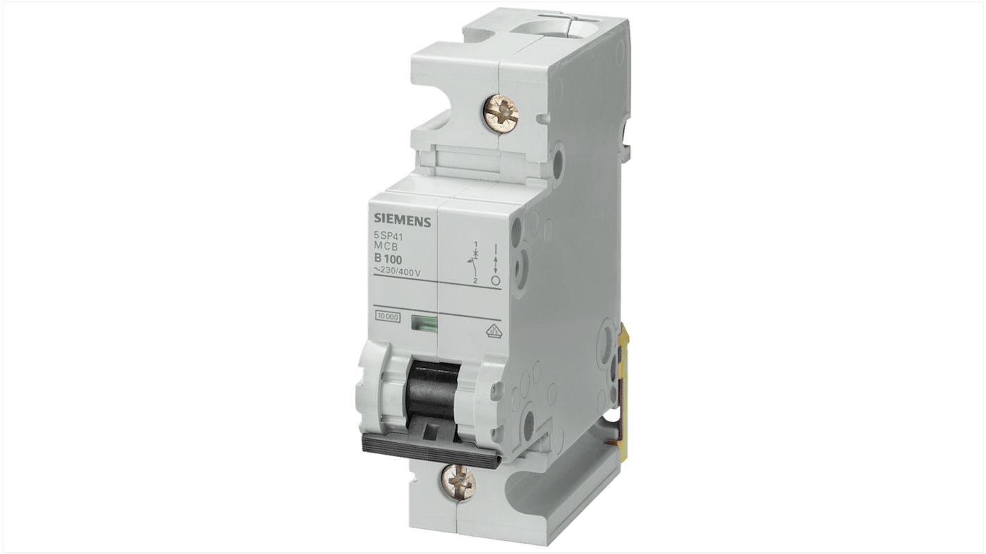Interruttore magnetotermico Siemens 1P 80A, Tipo C 10kA - Protezione affidabile per installazioni elettriche. Design espandibile. Codice costruttore: 5SP4180-7.
