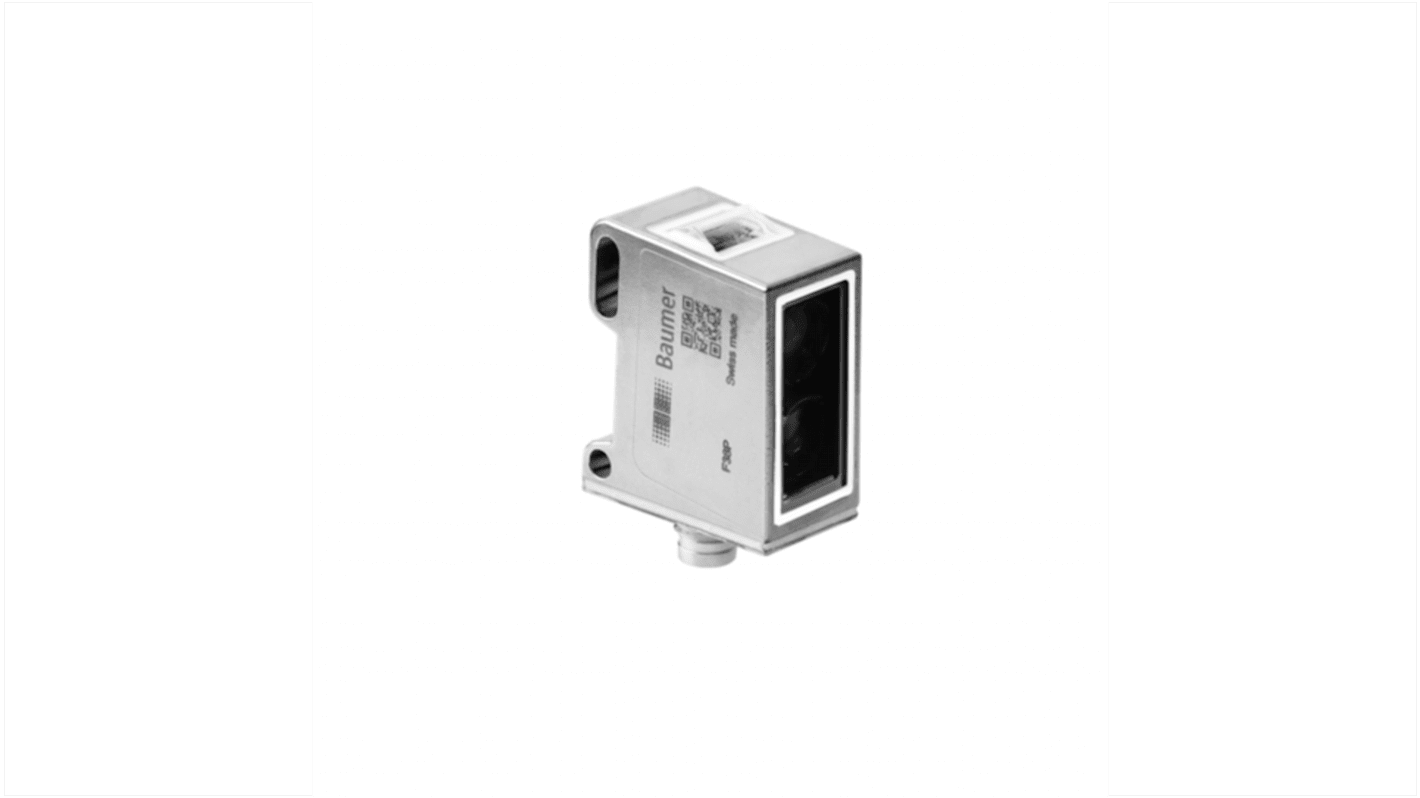Sensore fotoelettrico rettangolare Baumer O300W.GP-GW1J.PVN, rilevamento 30-200 mm, uscita push-pull, IP 68.