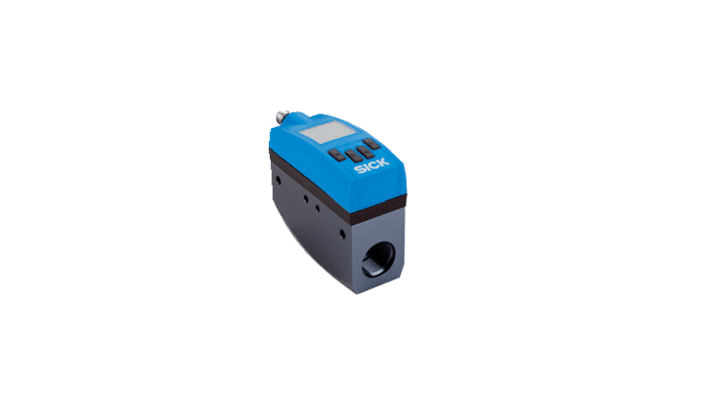 Flussometro Sick FTMG-ESD20AXO per gas non corrosivi, portata 9,4-2824 l/min, acciaio inox, alimentazione PoE.