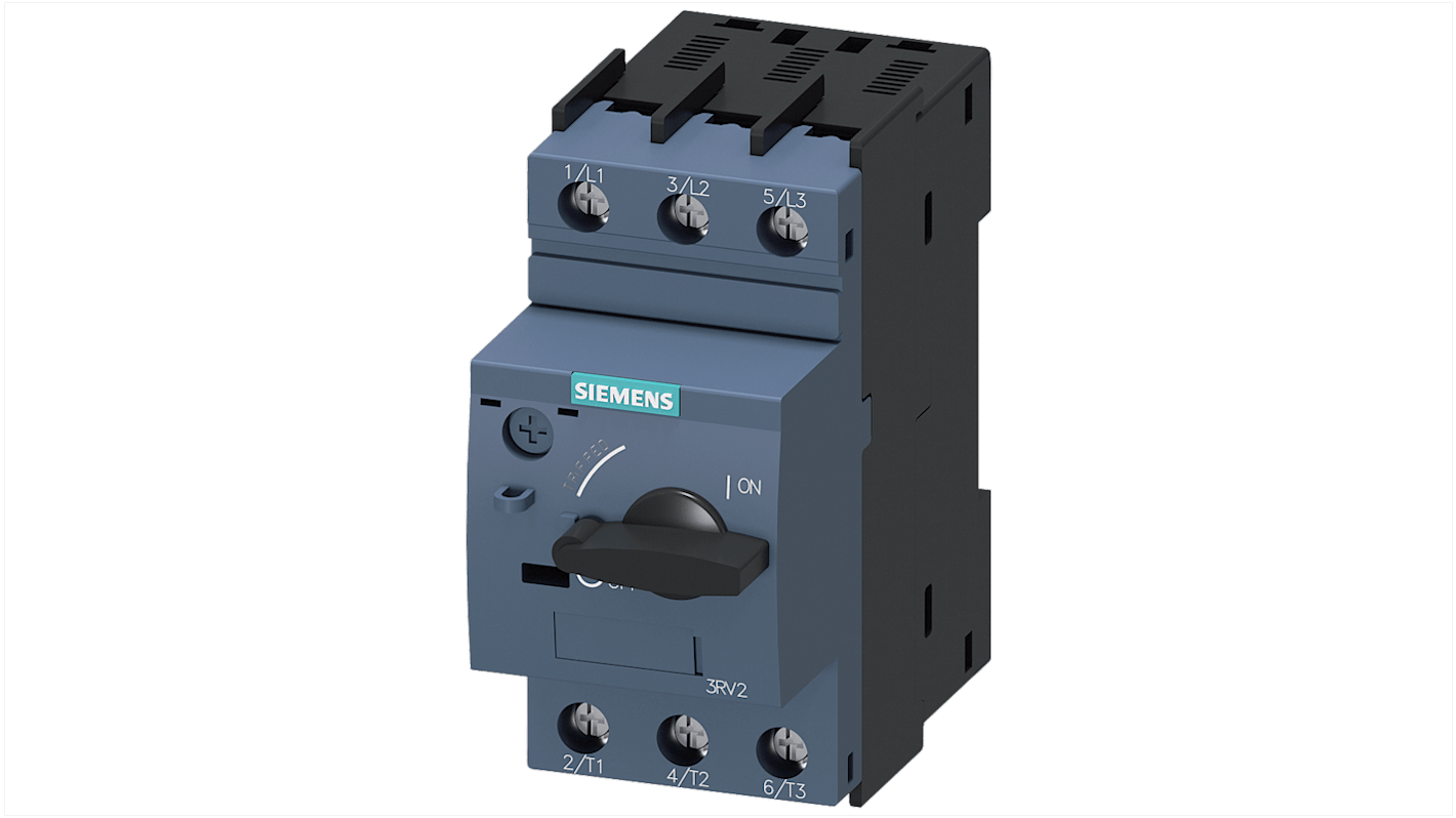 Siemens 3RV2411-0CA10, unità base motore SIRIUS, 3 ingressi e 3 uscite, 230 V, 0,25 A, protezione contro cortocircuiti e sovraccarichi.