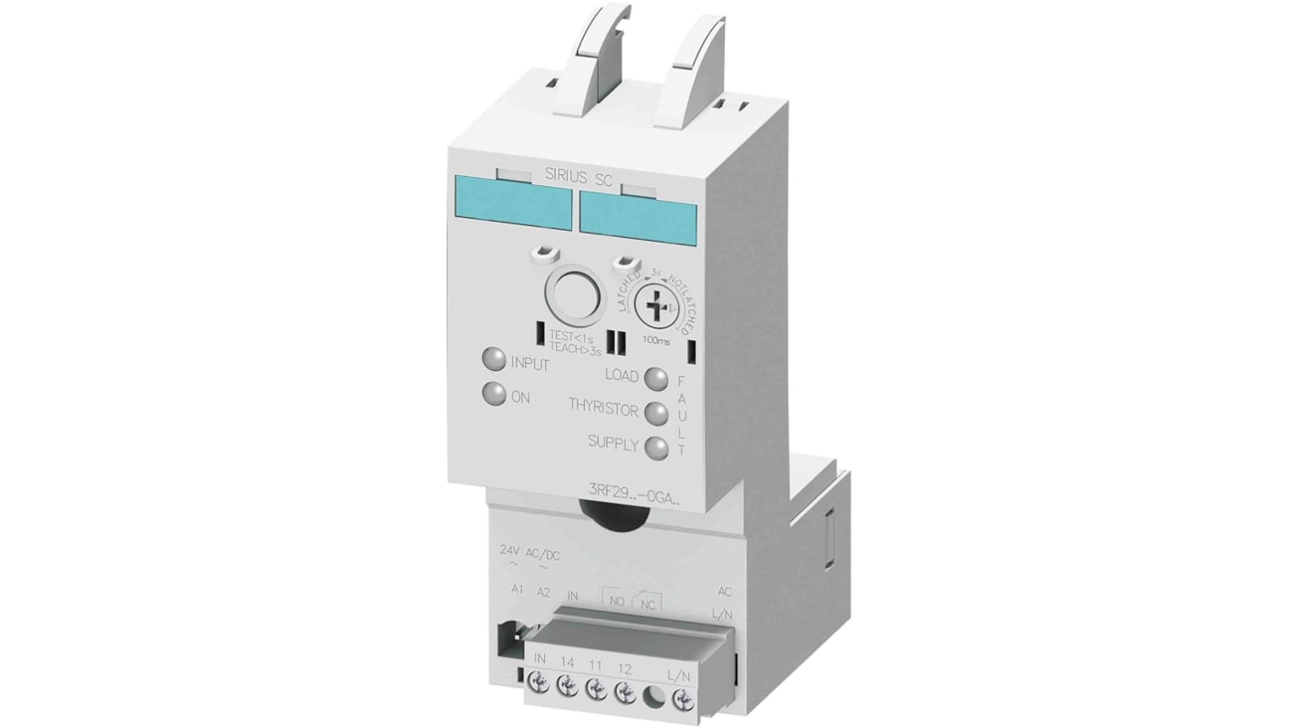 Elemento funzione Siemens 3RF2990-0GA16 per monitoraggio carico, corrente 90 A, tensione 24 V, compatibile con 3RF29.