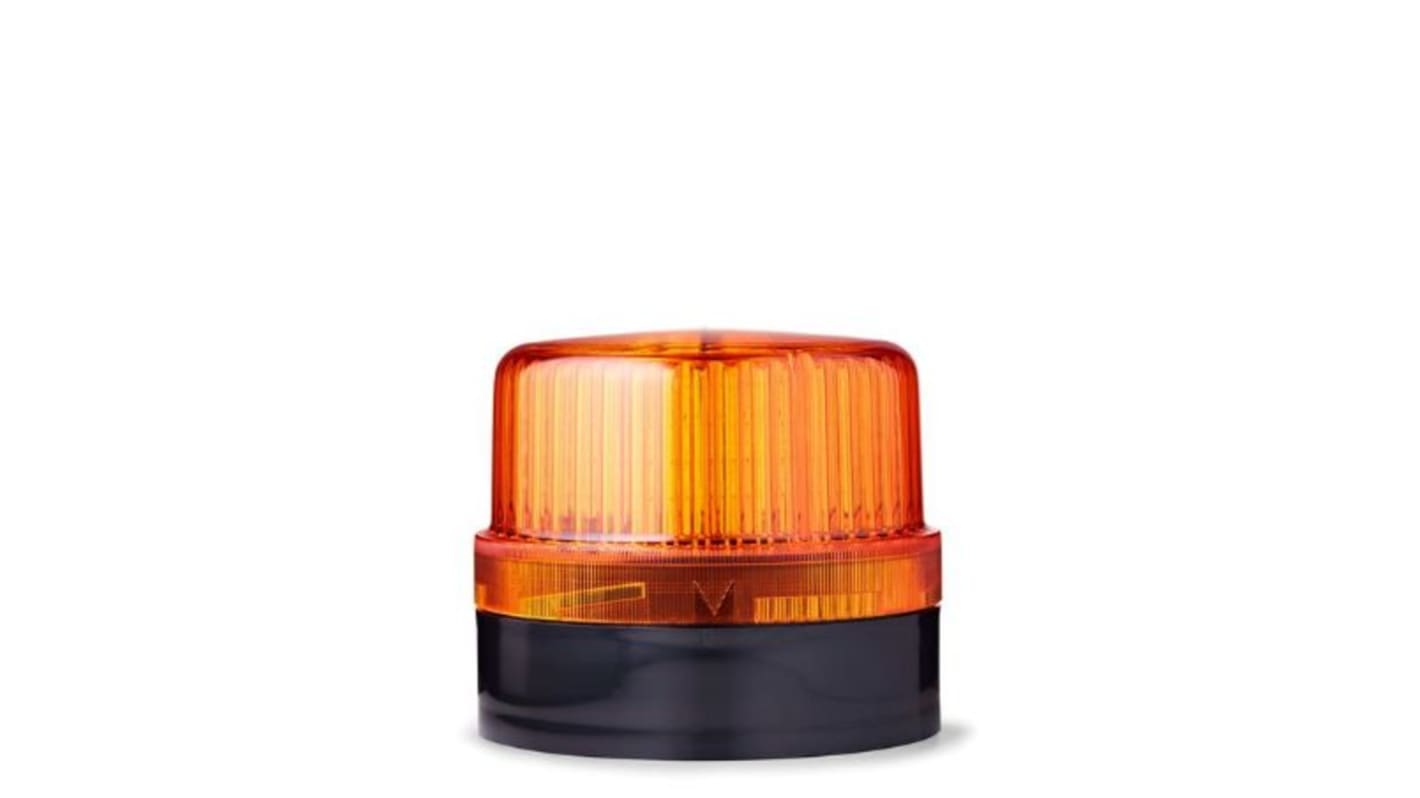 AUER Signal 807501405, segnalatore LED lampeggiante ambra, 24 V, IP65, montaggio su base o pannello, diametro 120 mm.