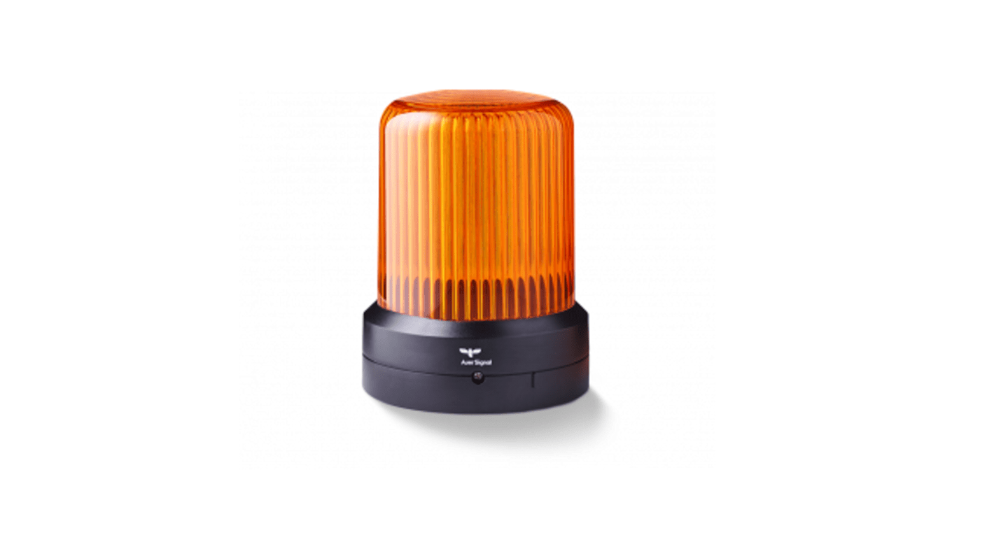AUER Signal 850521313RBL, segnalatore LED ambra da 110 mm, multifunzione con 28 modalità, montaggio orizzontale, IP66.