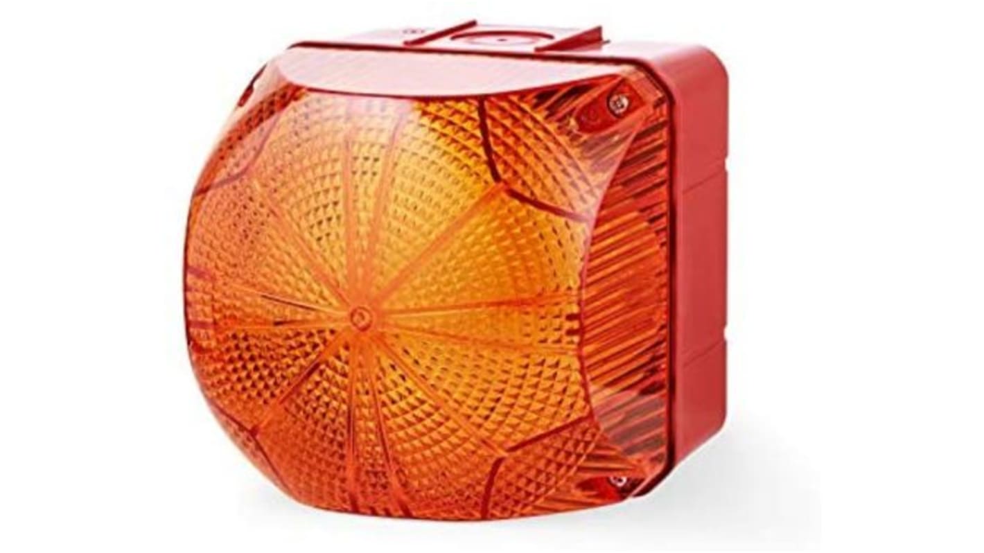 Segnalatore LED Stroboscopico AUER Signal 874172408, Rosso 24-48 V CA/CC 94mm IP66 IK09 - Ideale per applicazioni industriali.