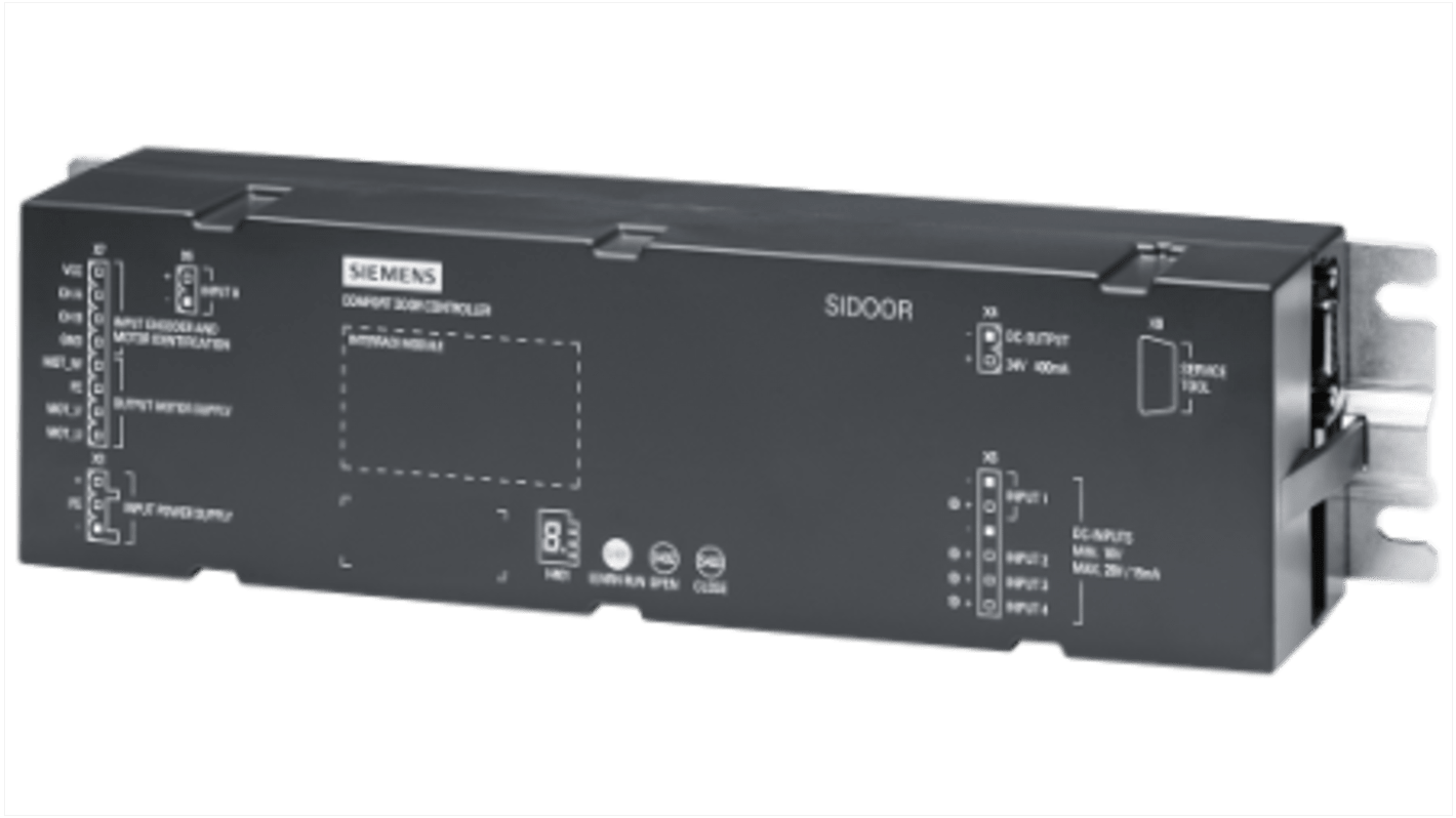 Controller di sicurezza Siemens 6FB1231-3BM12-7AT0 per porte SIDOOR, 5 ingressi e 2 uscite di sicurezza, alimentazione 36 V.