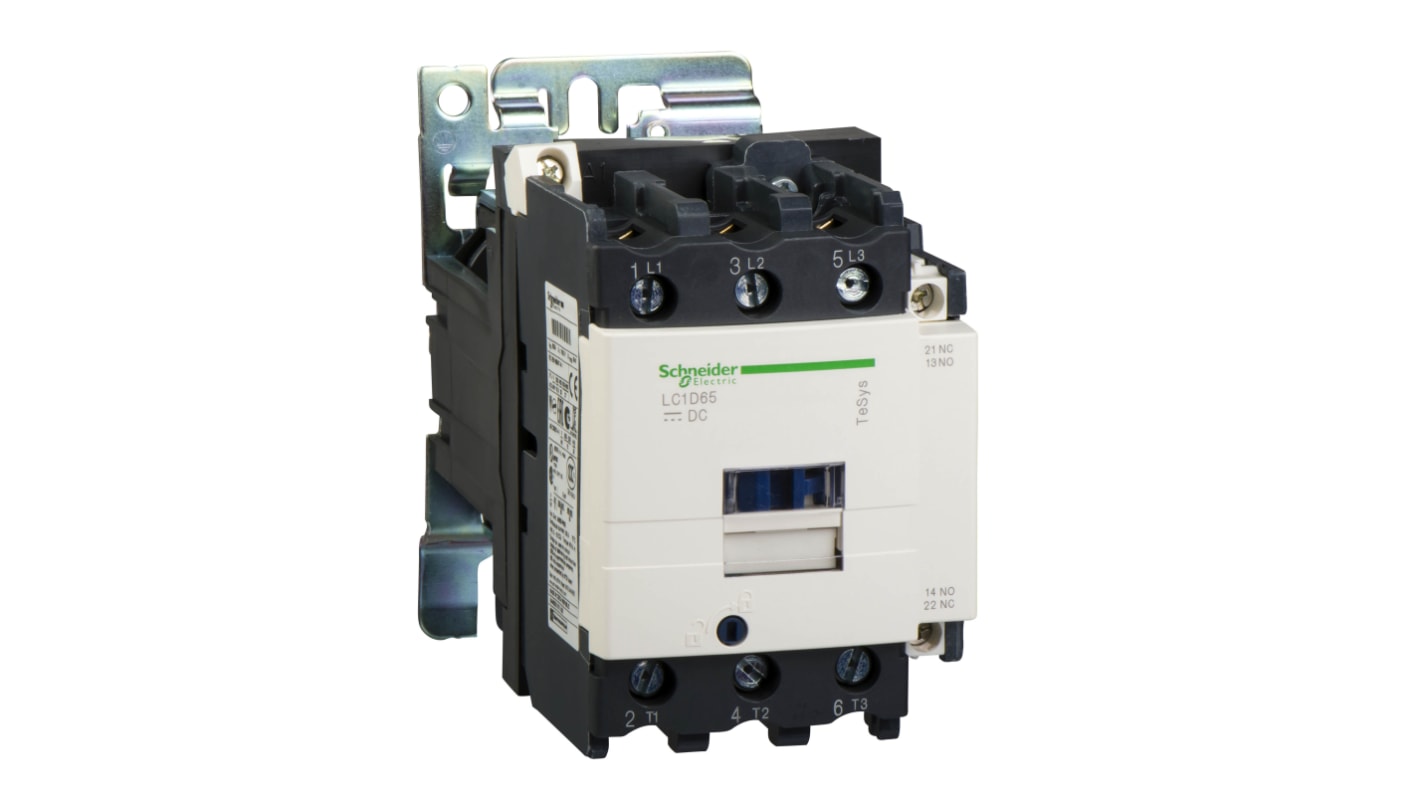 Contattore reversibile Schneider Electric LC1D95FD, 3 poli, 95 A, bobina 110 V c.c., grado di protezione IP20.