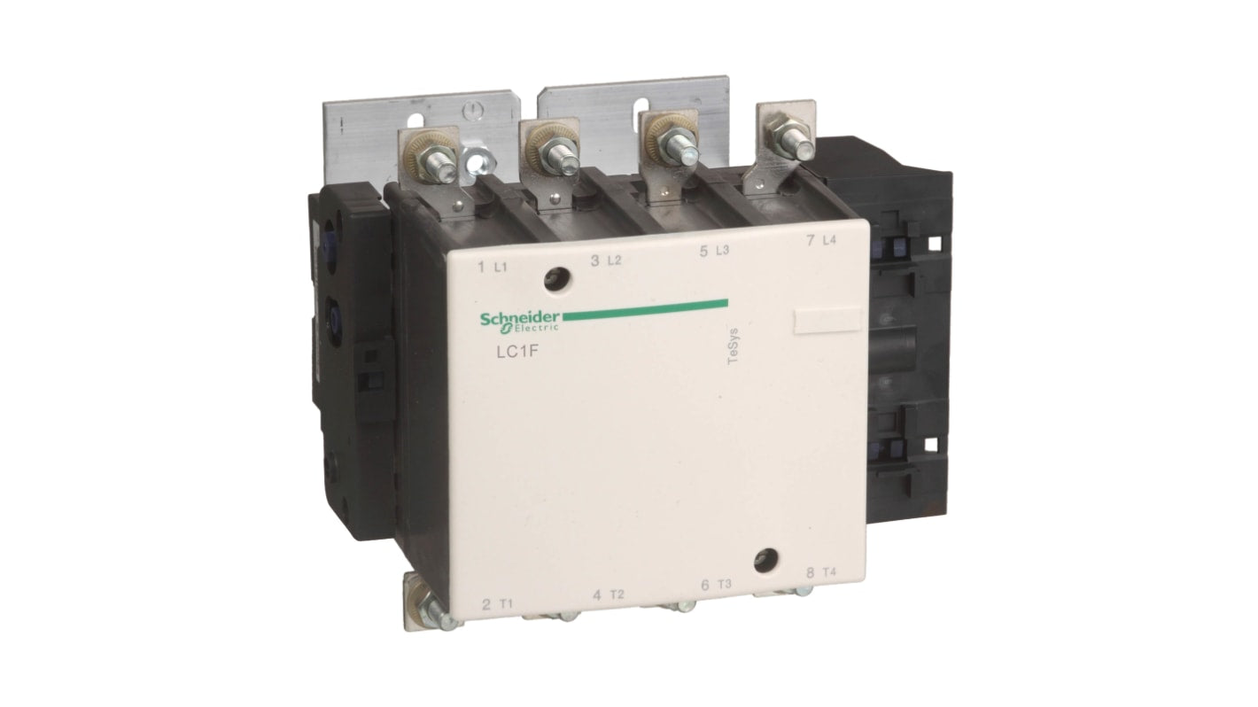 Contattore reversibile Schneider Electric LC1F2254P7, 4 poli, 315 A, bobina 230 V c.a., grado di protezione IP2x.