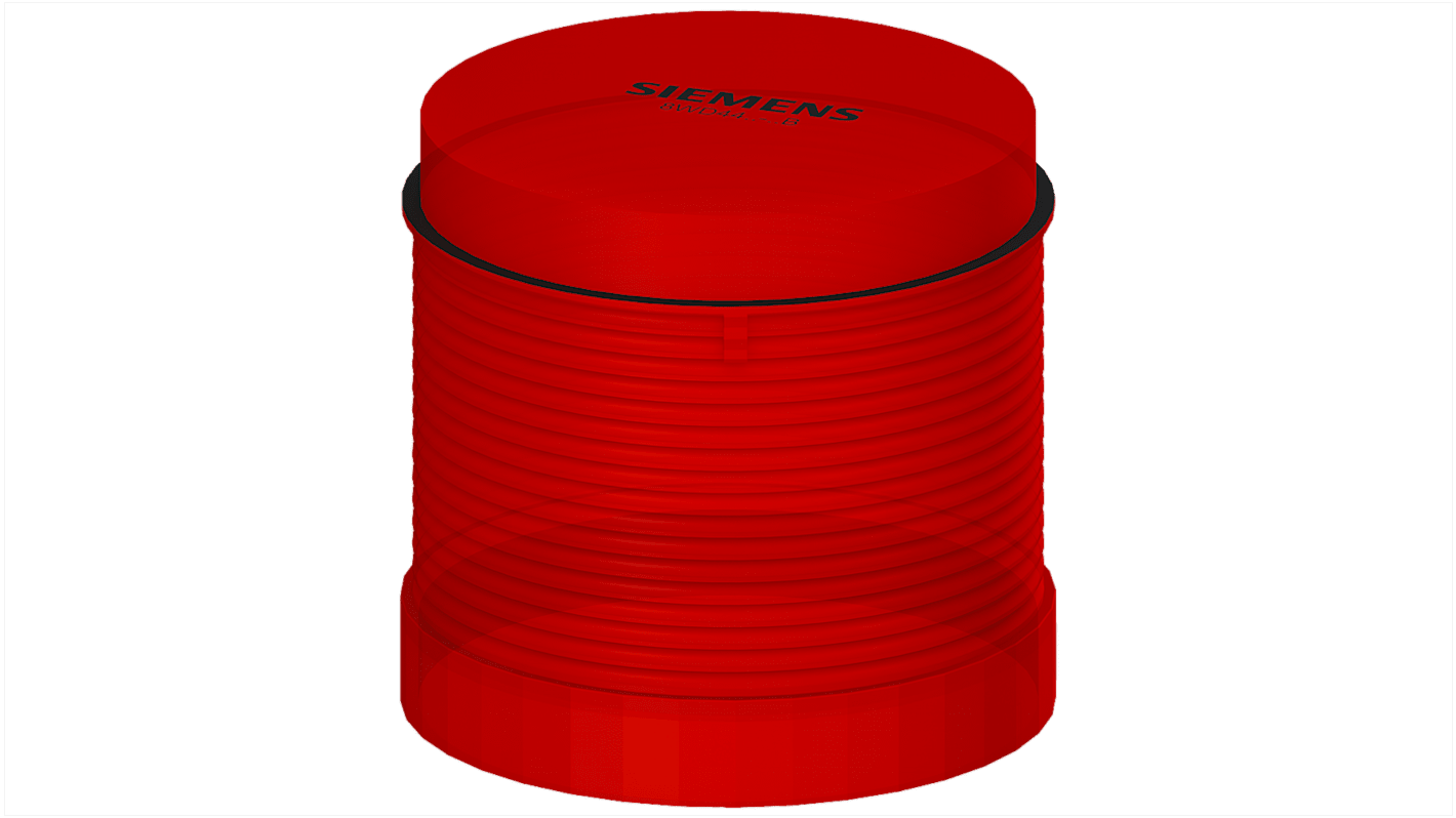 Elemento luminoso lampeggiante rosso Siemens 8WD4420-5BB, 24 V, diametro 70 mm, funzionamento AC/DC, montaggio a baionetta.