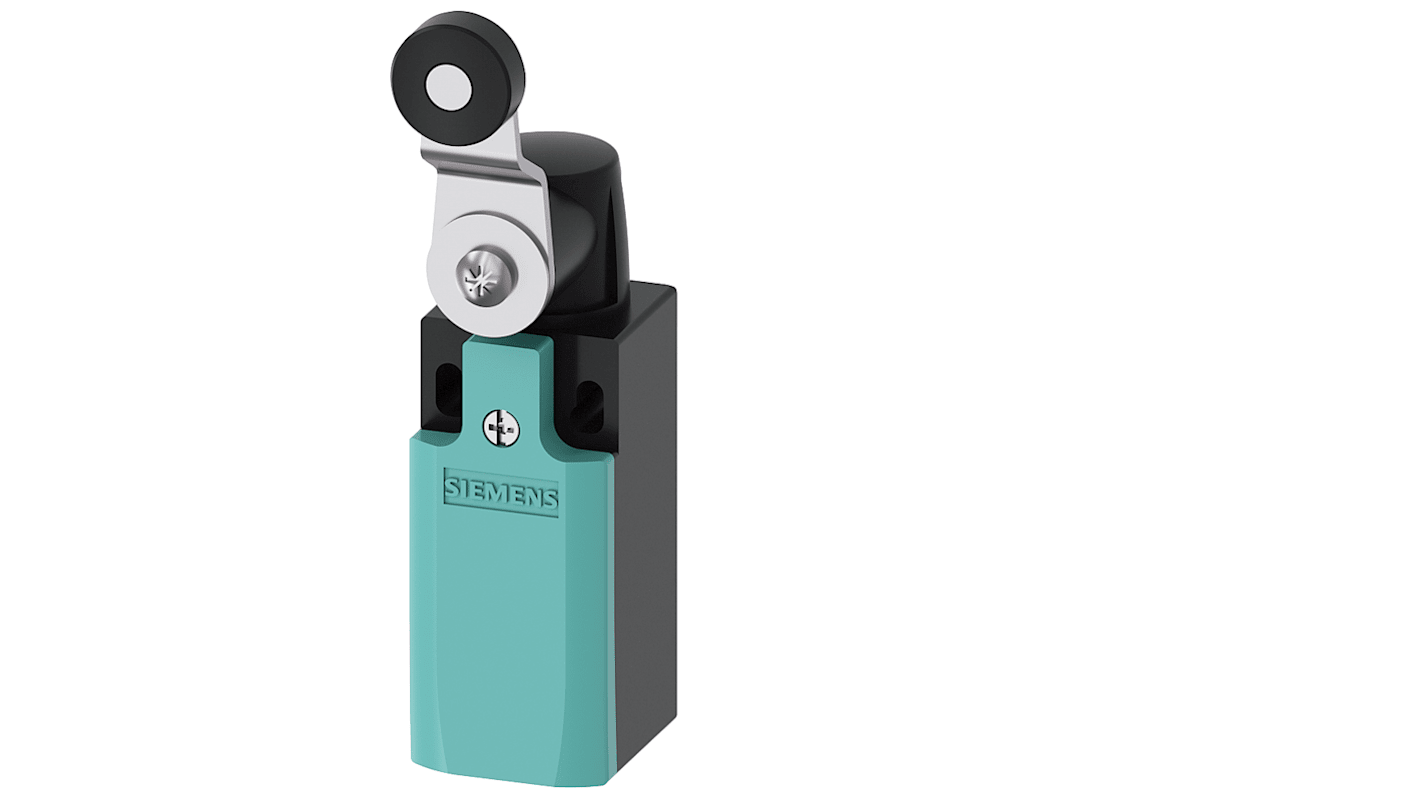 Interruttore di fine corsa Siemens 3SE5232-0LK15, rullo, 2NC/1NA, IP65, custodia plastica, collegamento cavo M20.