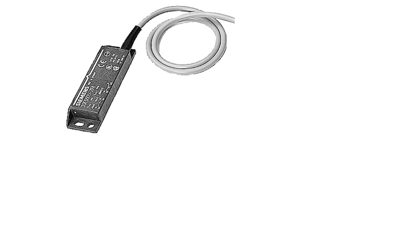 Interruttore di sicurezza senza contatto Siemens 3SE6604-2BA10, grado di protezione IP67, installazione a filo, dimensioni 37 mm x 15 mm.
