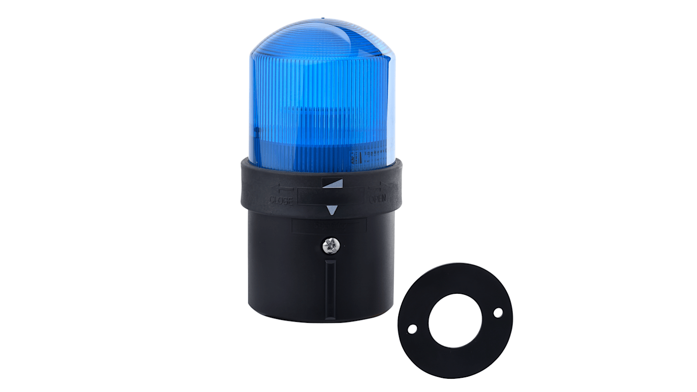 Segnalatore Schneider Electric XVBL1B6 Blu 24V LED IP65 - Beacon completo per torri luce, policarbonato resistente.