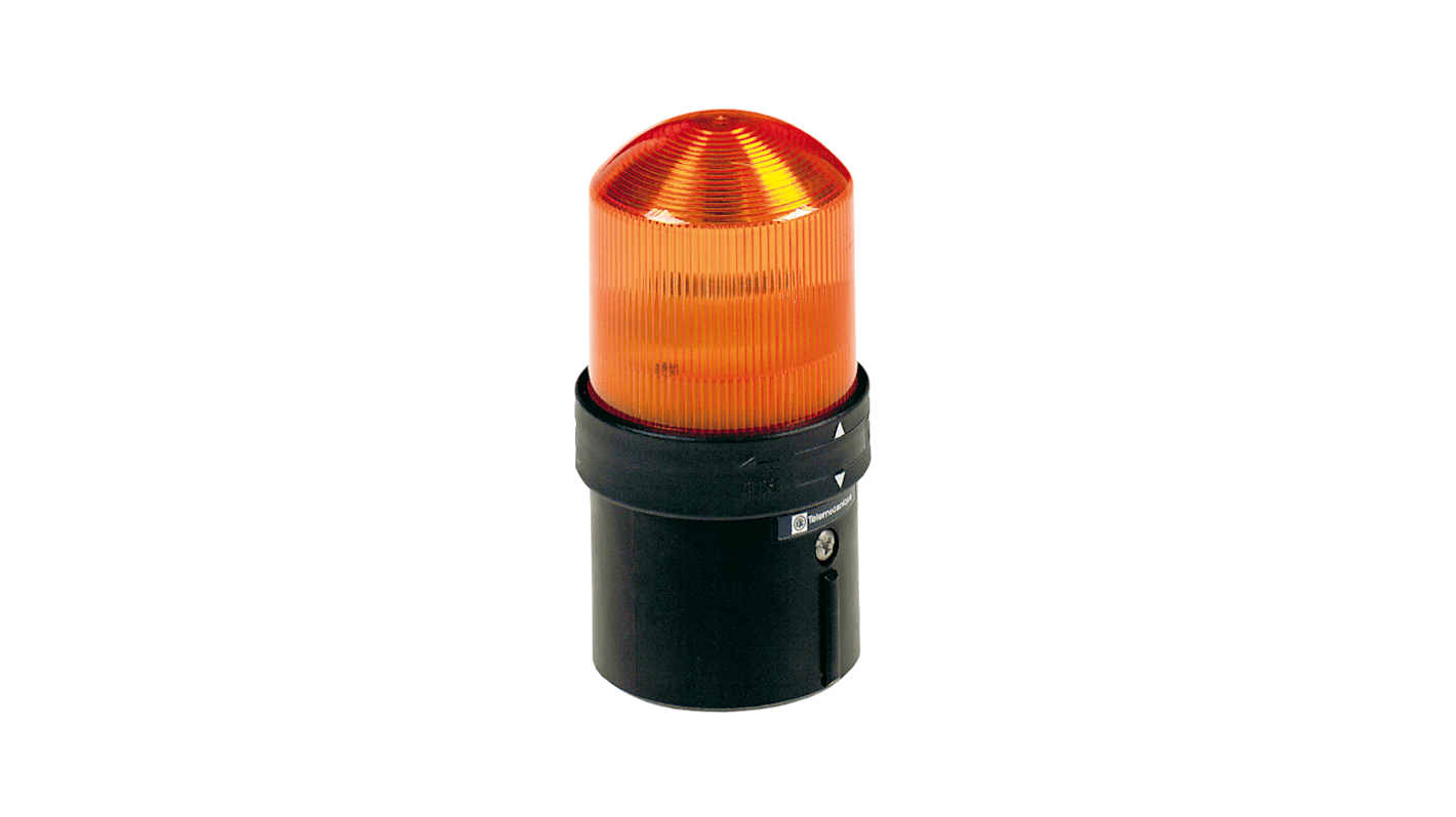 Segnalatore ambra Schneider Electric XVBL1G5, torre LED, 120 V c.a., IP65, temperatura -40 a 70 °C, effetto lampeggiante.