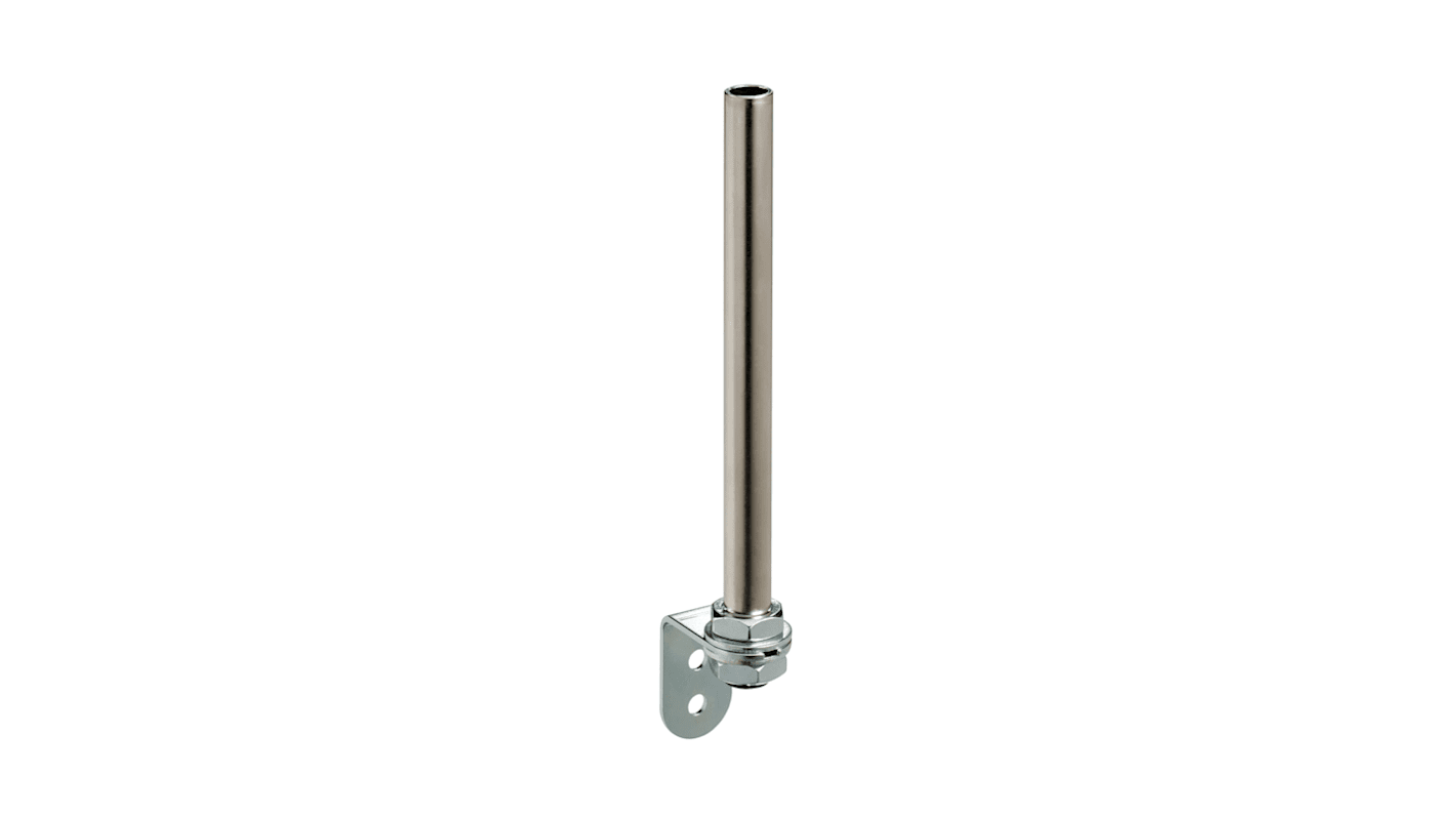 Tubo di supporto in alluminio con staffa metallica Schneider Electric XVMZ04T per segnalatori luminosi.